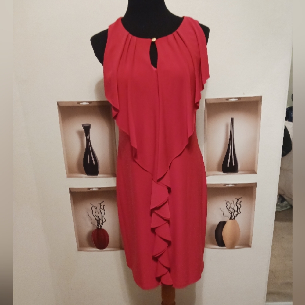 LIKE NEW, HIGH QUALITY Elegant Red Sleeveless Dress - Only $20!